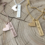 Love You More Heart Charm Necklace