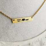 Mama Bear Bar Necklace