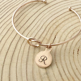 Knot Cuff Bracelet with Charm