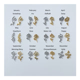 Birth Flower & Birthstone Necklace