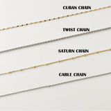 Initial Charm Necklace Silver or Gold