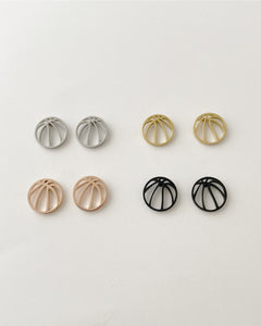 Basketball Stud earrings, Sport earrings, gold, rose gold, silver, black