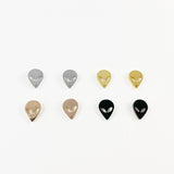 Alien stud earrings, gold, rose gold, silver, black