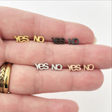 Yes No Stud Earrings
