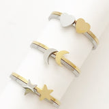 Initial / Heart Stacking Rings