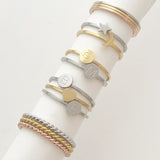 Initial / Heart Stacking Rings