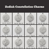 Zodiac Constellation & Initial Charm Necklace