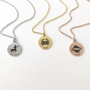 Zodiac Horoscope Charm Necklace