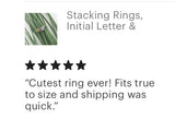 Initial / Zodiac Sign Stacking Rings
