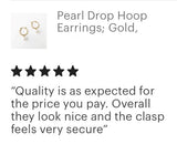 Pearl Drop Hoop Earrings