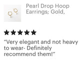 Pearl Drop Hoop Earrings