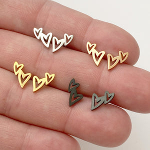 Double Heart Earrings