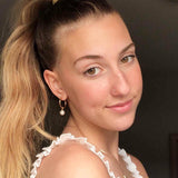 Pearl Drop Hoop Earrings