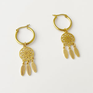 Dream Catcher Hoop Earrings