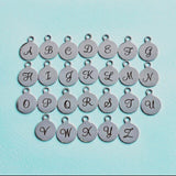 Initial Coin Necklace, Stainless Steel