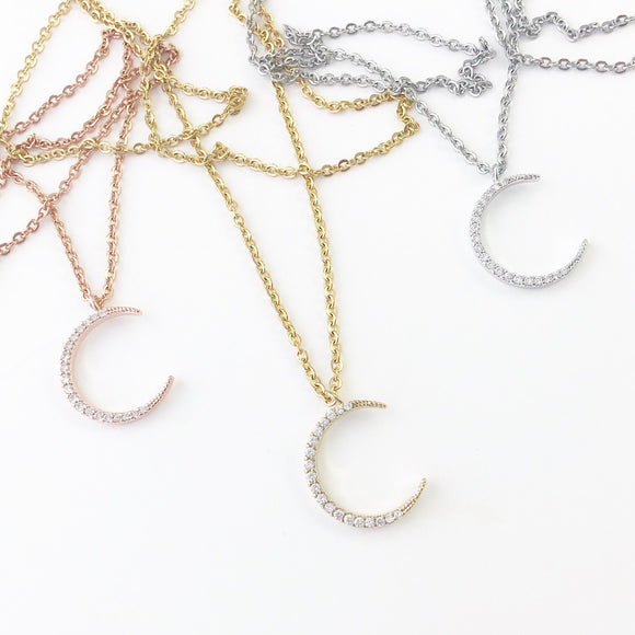Luna Necklace in Gold, Silver, or Rose Gold FREE SHIPPING