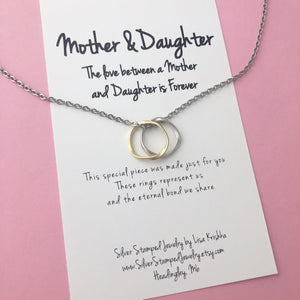 FREE SHIPPING The love between a Mother and Daughter is forever, Mother's Day, Mom