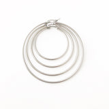 Large Hoop Earrings in Silver, Gold, Rose Gold