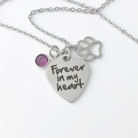 Memorial Necklace - Pet Loss - Ash Jewelry - Pet Ash - Dog Cat Jewelry- Cremation urn
