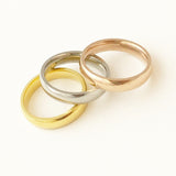 Thick Ring, Silver, Rose Gold, Gold Stainless Steel
