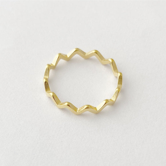 Squiggly Ring, Gold Statement Ring