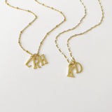 Initial Charm Necklace Silver or Gold