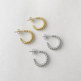 Croissant Earrings, Gold Earrings, Dome earrings