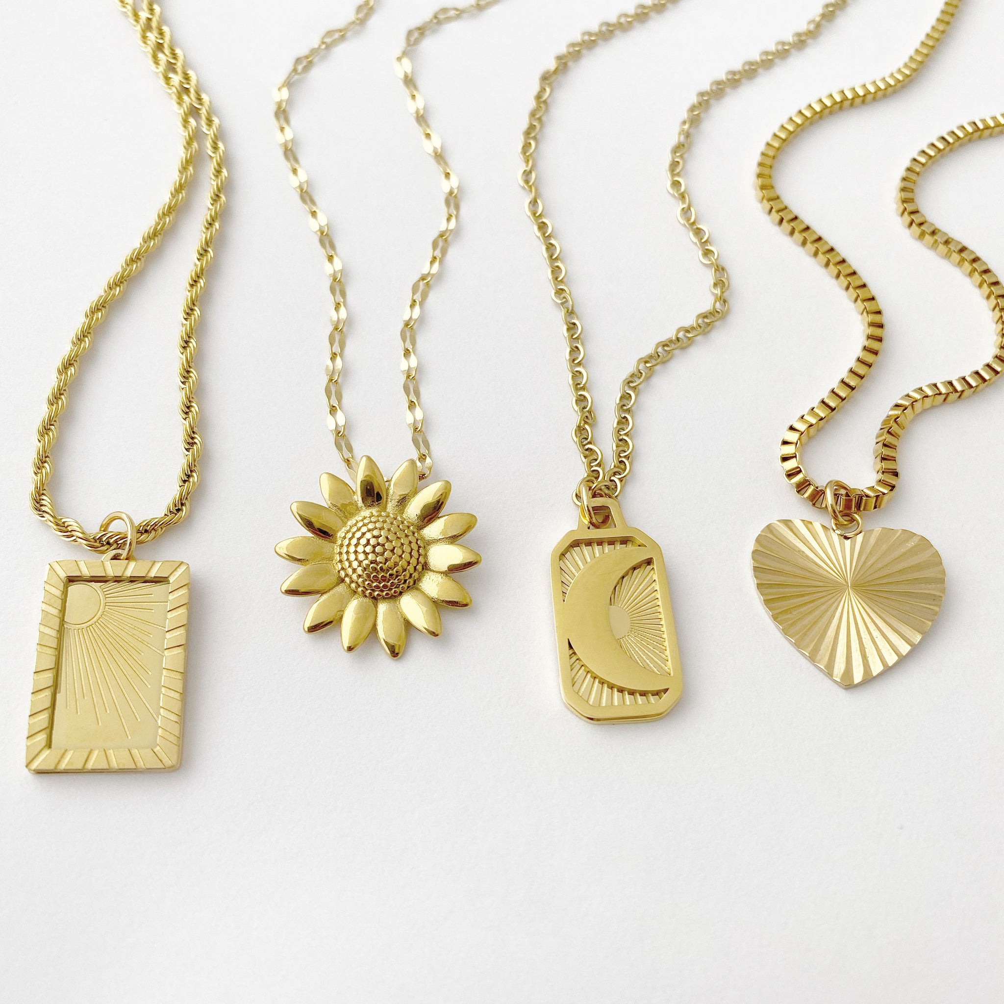 Sunflower pendant necklace on sale