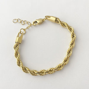 Twist Chain Bracelet, Gold Bracelet