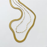 2 piece chain, Snake Chain & CUban Chan,  Silver, Gold Or Rose Gold