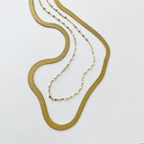 2 piece chain, Snake Chain & CUban Chan,  Silver, Gold Or Rose Gold