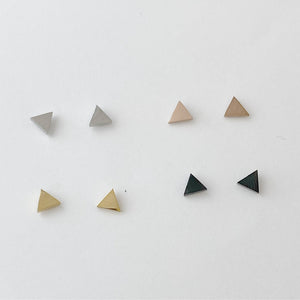 Triangle shape earrings, geometric earrings, gold, rose gold, silver, black