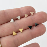 Triangle shape earrings, geometric earrings, gold, rose gold, silver, black