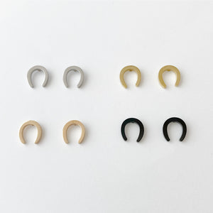 Horse Shoe earrings, lucky earrings gold, rose gold, silver, black