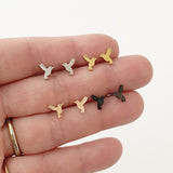 Hummingbird Stud earrings, gold, rose gold, silver, black