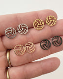 Volley Ball Stud earrings, Sport earrings, gold, rose gold, silver, black