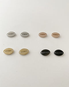 Football Stud earrings, Sport earrings, gold, rose gold, silver, black