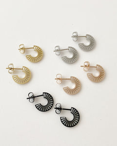 Geometric earrings, gold, rose gold, silver, black