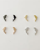 Dolphin Stud earring, gold, rose gold, silver, black