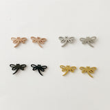 Dragon Fly Earring studs:  gold, rose gold, silver, black