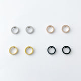 Round Stud earrings, circle stud earrings, gold, rose gold, silver, black