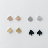 Poker spade card earrings