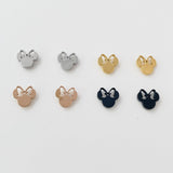 Mouse earrings, Cartoon Earrings, Silver, Gold, Rose Gold, Black