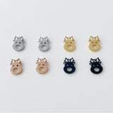 Reindeer Christmas Earrings, gold, rose gold, silver, black