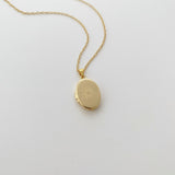 Sun Photo Locket Necklace Gold